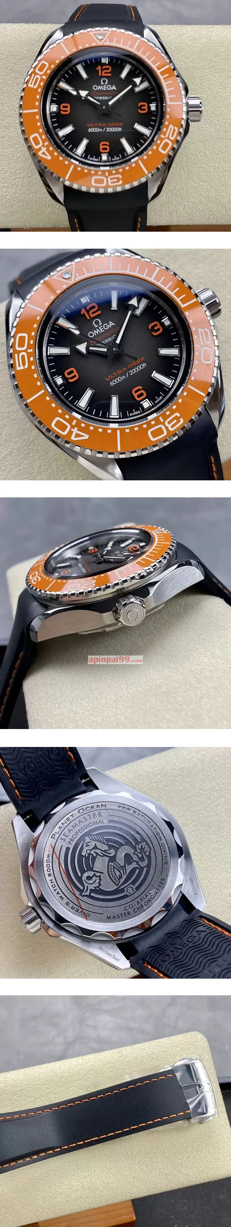 VS製オメガ時計シーマスター プラネットオーシャン 6000M コーアクシャル マスター 45.5MM  クロノメーター 215-32-46-21