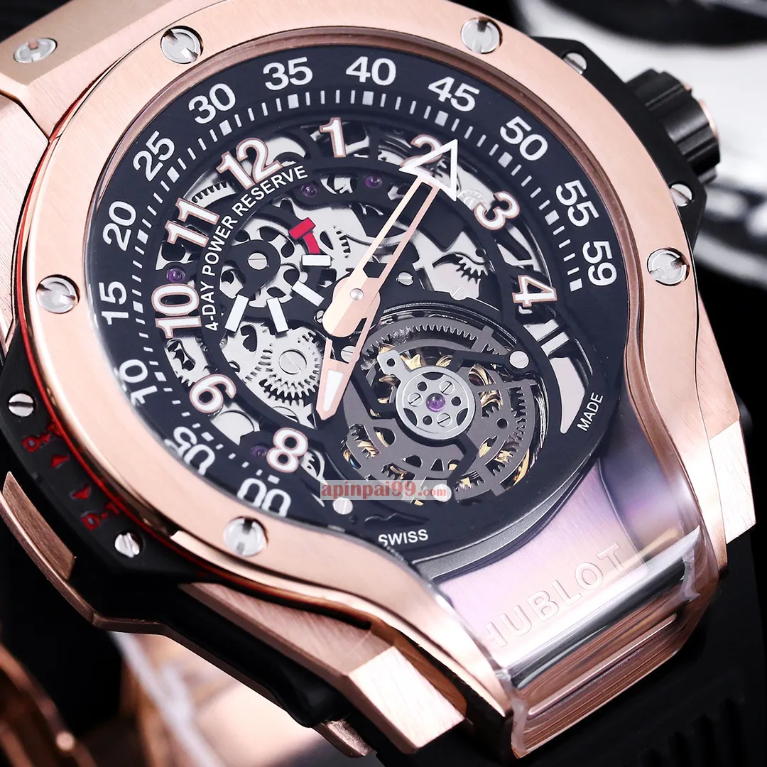 ウブロ時計コピー MP-13 新しいバイアクシャル トゥールビヨンとバイレトログラード表示の複雑機構時計 1456HB103[3]