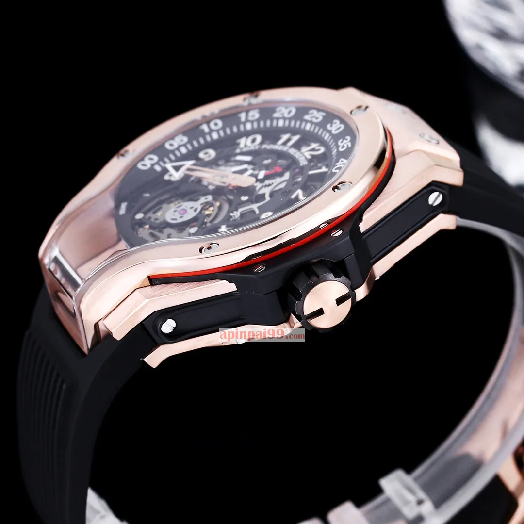 ウブロ時計コピー MP-13 新しいバイアクシャル トゥールビヨンとバイレトログラード表示の複雑機構時計 1456HB103[4]