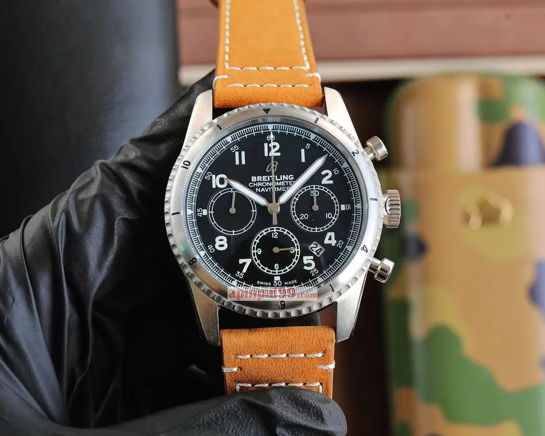 高精密新作ブライトリングナビタイマーB229202 軍用時計ストラップ[8]