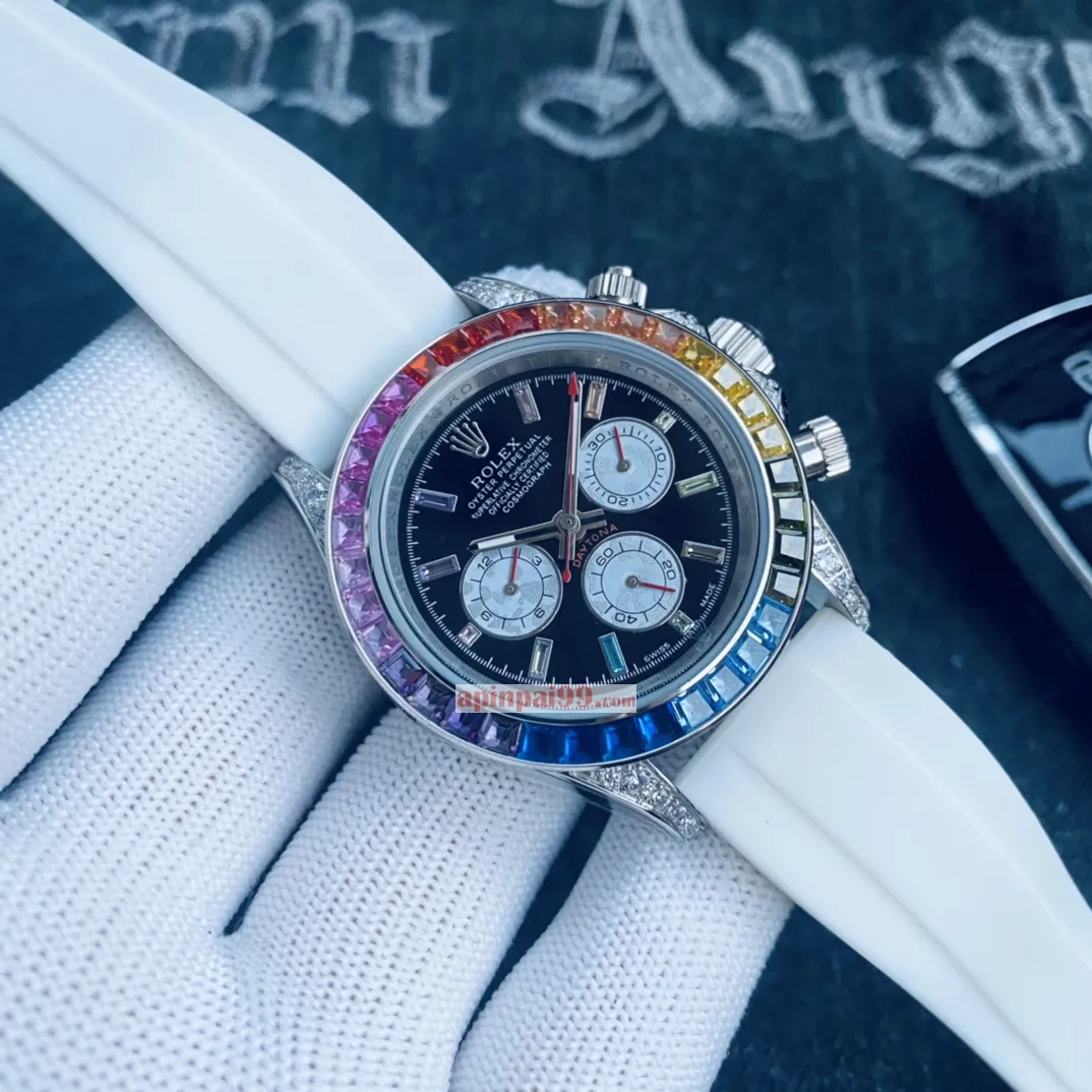 高品質ロレックス ホワイト レインボー ディコピー時計 3210566[1]