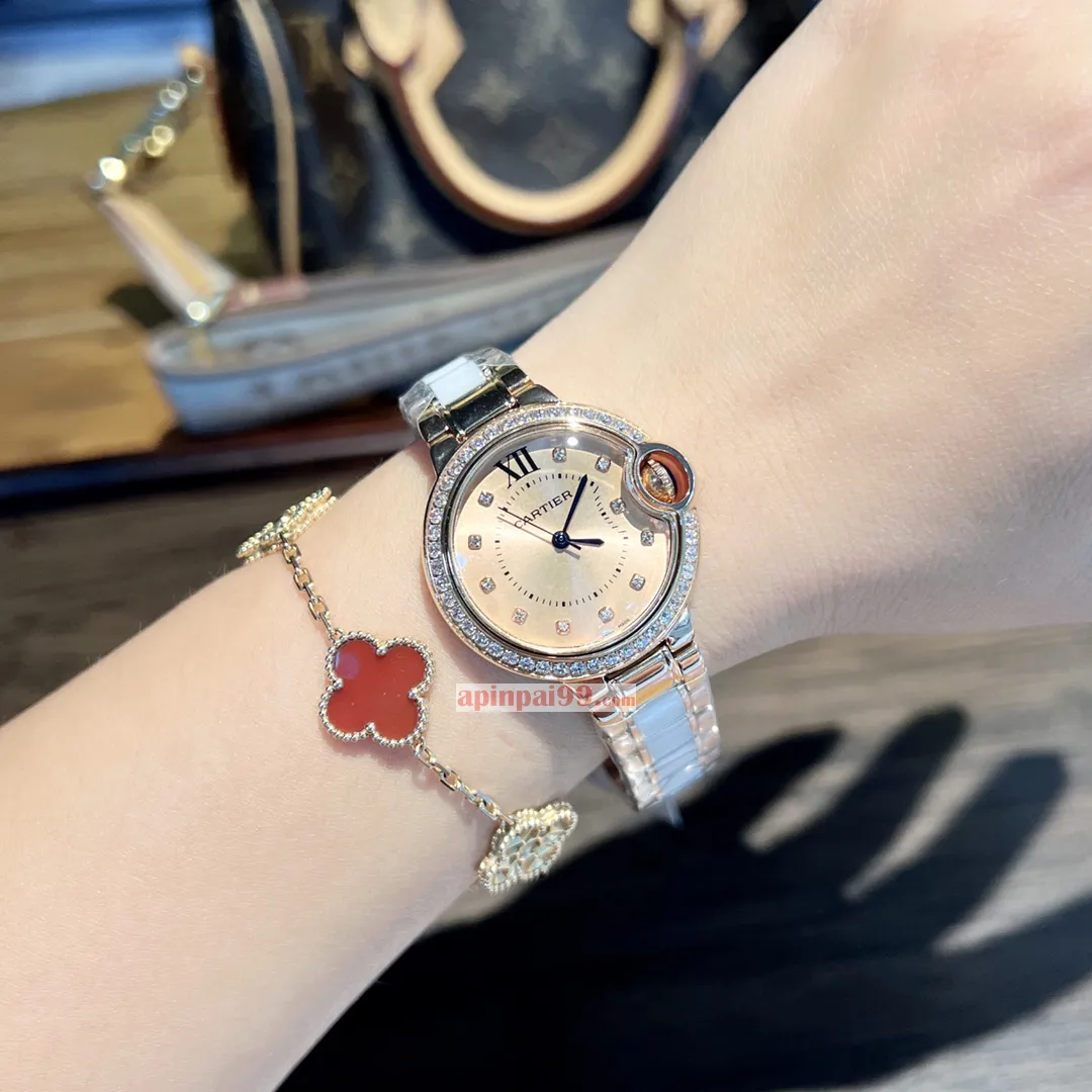 2024新品カルティエ時計 リビエラ フィッシュアイ ガラス ブルー バルーン女性 W300759[5]