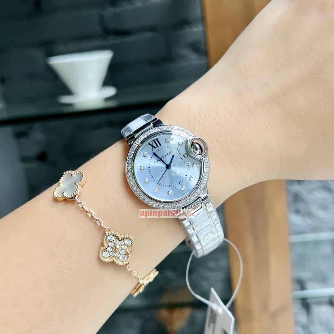 カルティエ女性 クォーツスーパーコピー時計N級品 ブルーバルーン W405860[2]