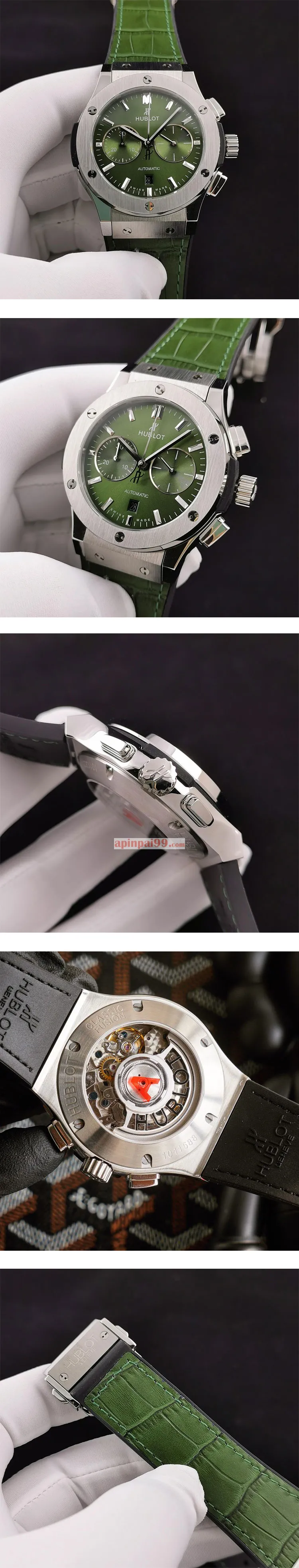 最完璧ウブロコピー クラシックフュージョン 45mm チタニウム グリーン 521.NX.8970.LR