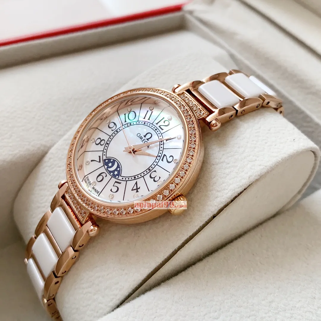 オメガスーパーコピー最新モデル スケルトン フライホイール 天然螺鈿時計 12.4840.69[3]