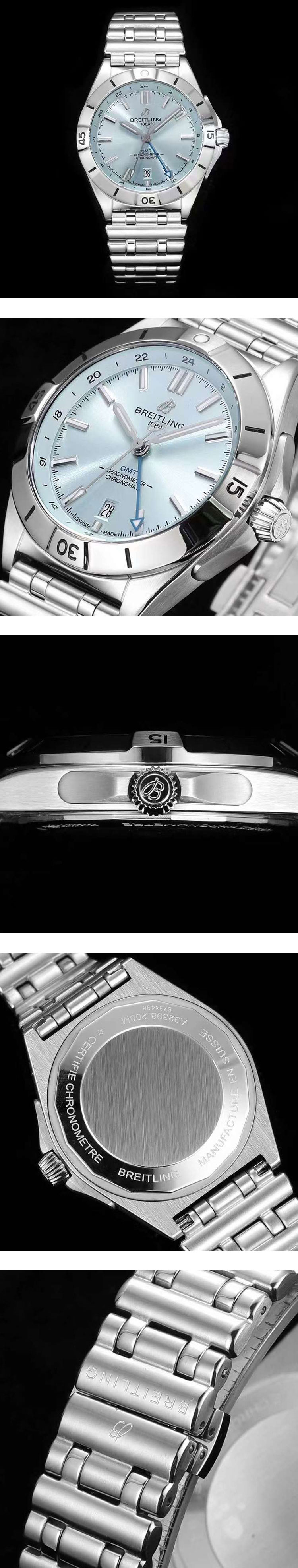 人気ブライトリングコピー時計 クロノマット オートマチック GMT 40mm アイスブルー P32398101C1S1