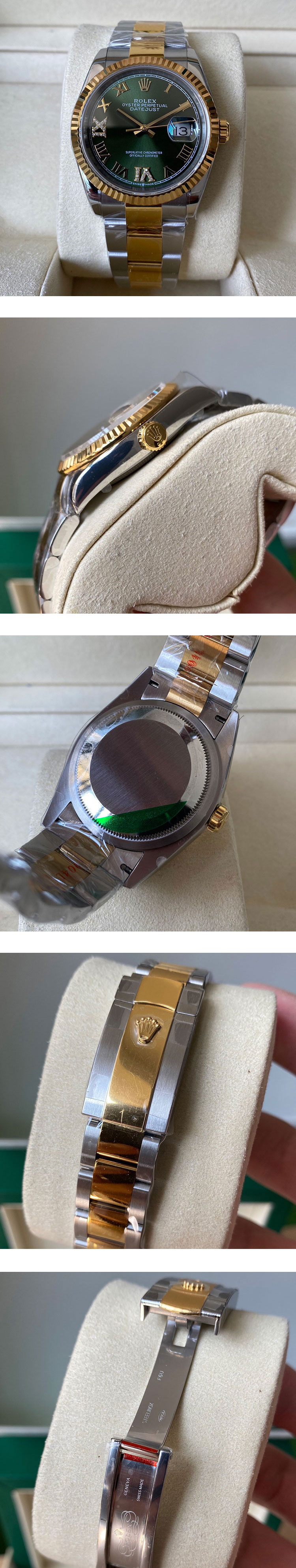 人気ロレックススーパーコピー時計デイトジャスト M126233-0026 オリーブグリーンVI IXダイヤ 36mm