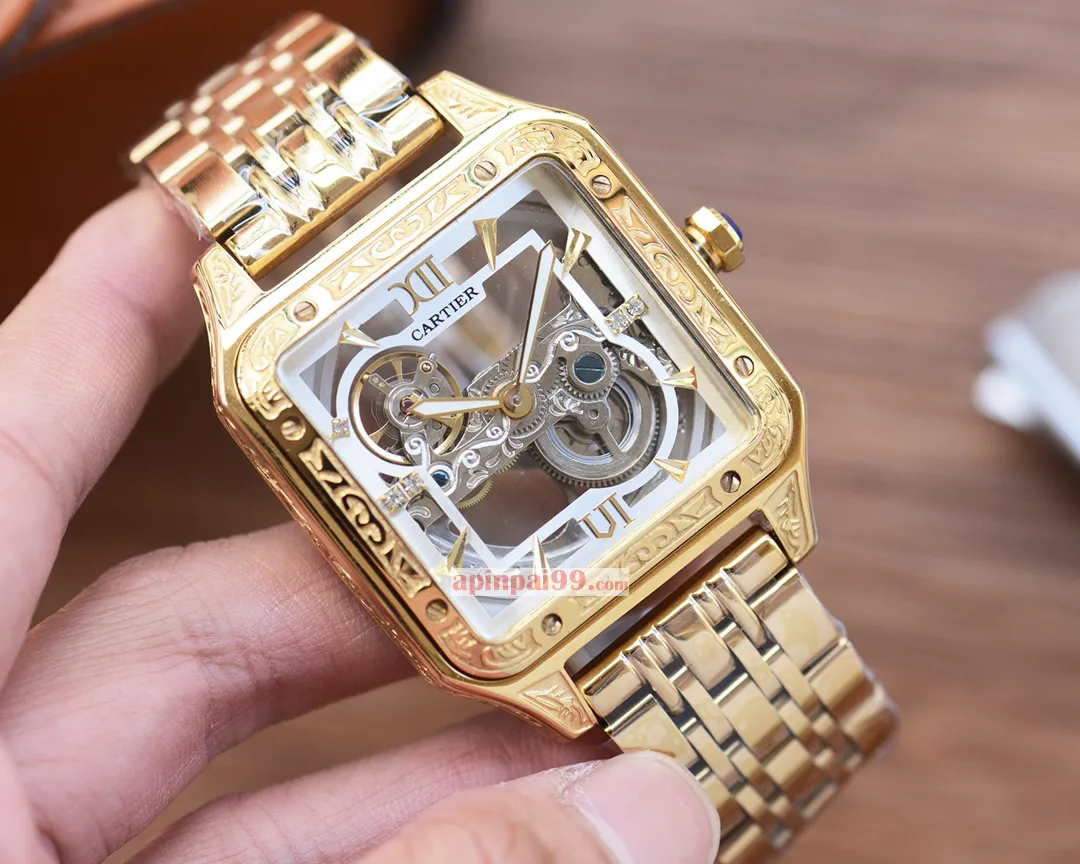 カルティエ スクエアスケルトンメンズ腕時計 W561036[3]