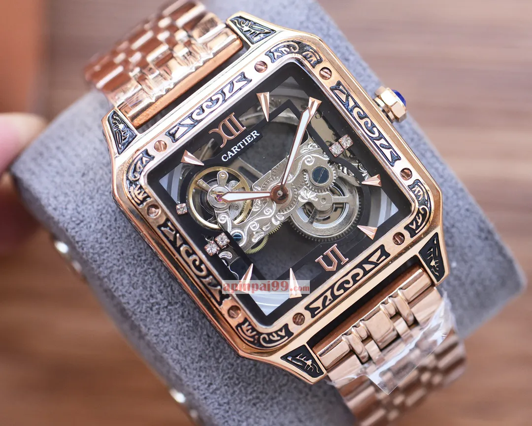 カルティエ スクエアスケルトンメンズ腕時計 W561036[4]