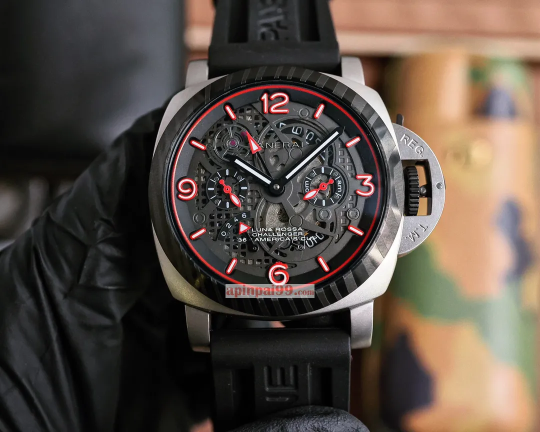 2024パネライ カーブ コーティング ガラス カモフラージュ時計 PAM10078[2]