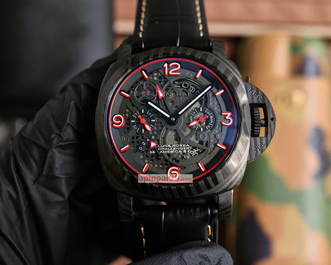 2024パネライ カーブ コーティング ガラス カモフラージュ時計 PAM10078[3]