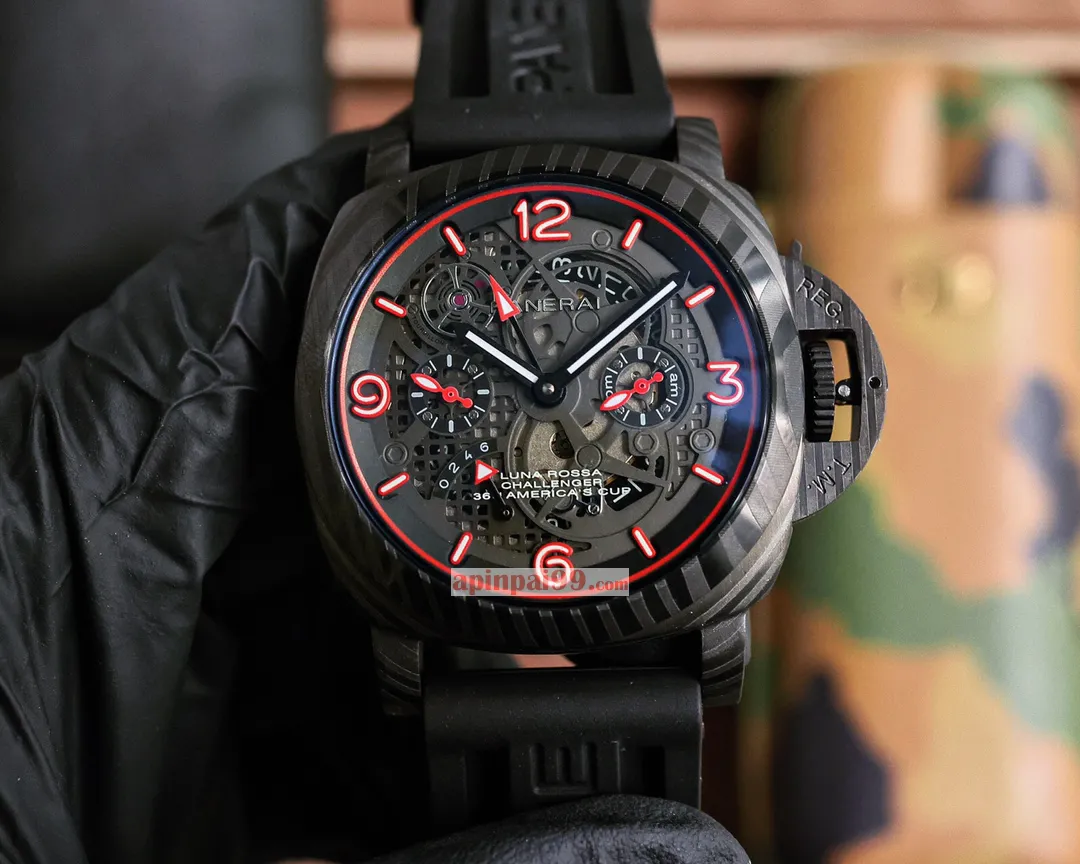 2024パネライ カーブ コーティング ガラス カモフラージュ時計 PAM10078[5]