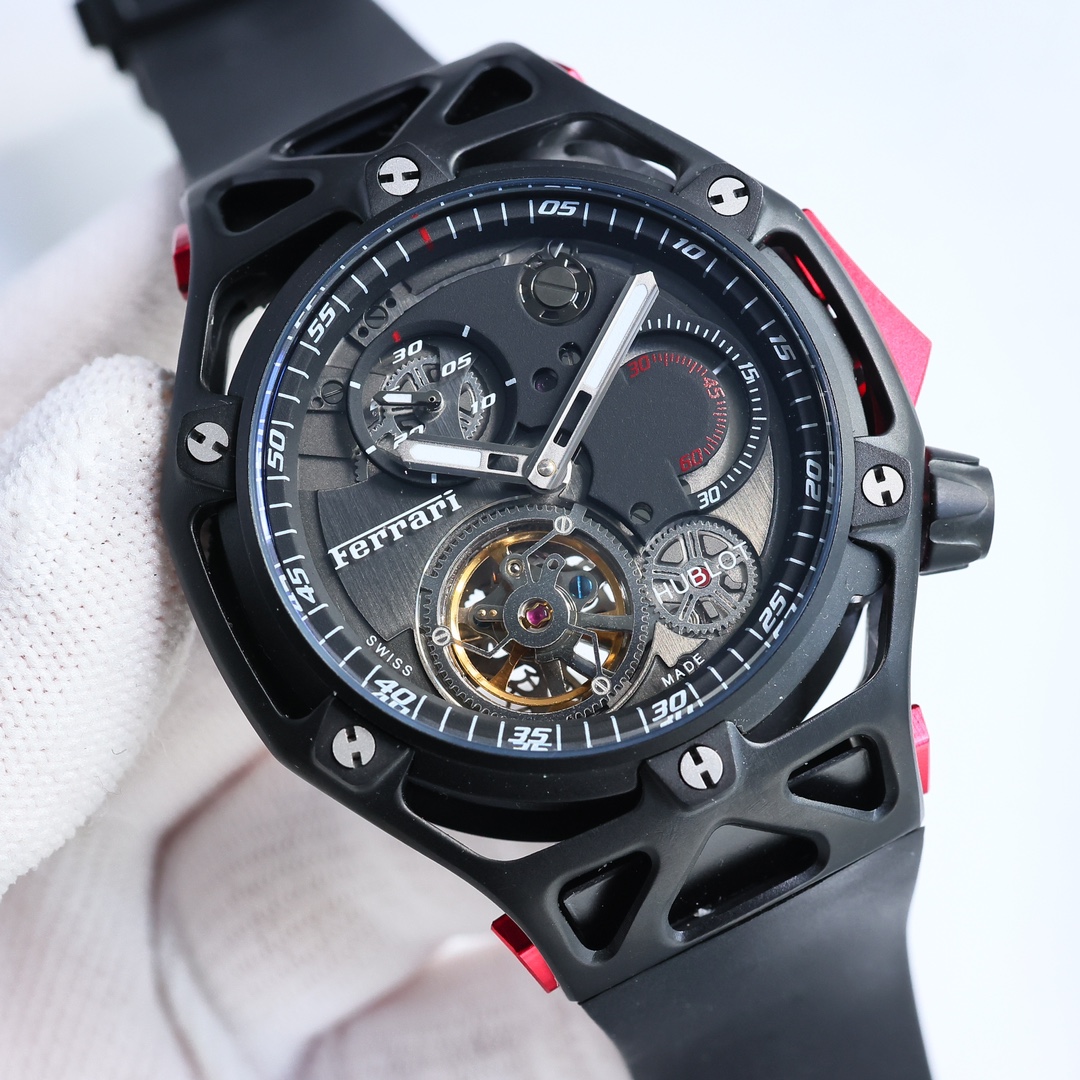 最新のウブロフェラーリ メンズ多機能機械式スーパーコピー時計 HB45023