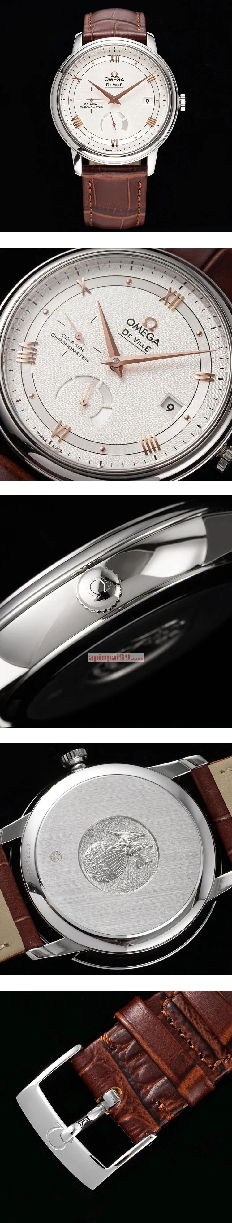 新作オメガ腕時計コピー ステンレススティール39MM レザーストラッ﻿プ 424.13.40.21.02.002