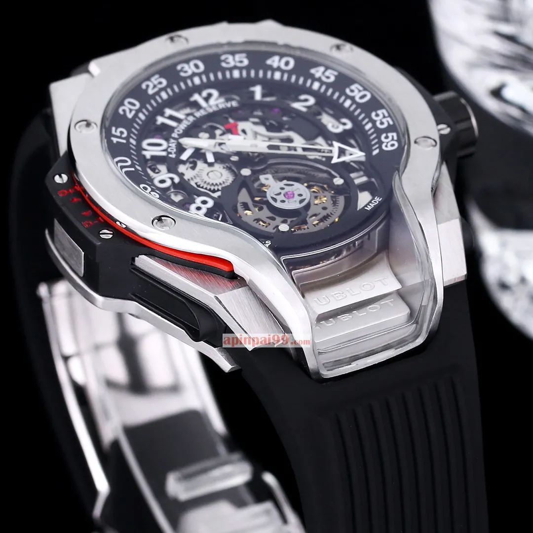 ウブロの新しいバイアクシャル トゥールビヨンとバイレトログラード表示の複雑機構時計コピー 1456HB103-1[4]