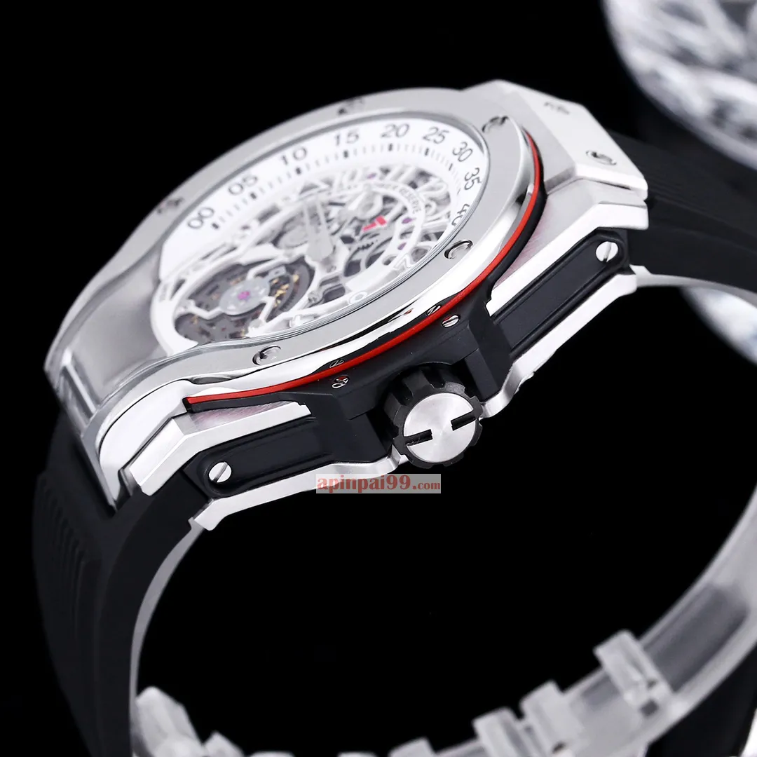 最高品質のウブロスーパーコピーバイアクシャル トゥールビヨンとバイレトログラード表示の複雑機構時計 1456HB103-2[5]