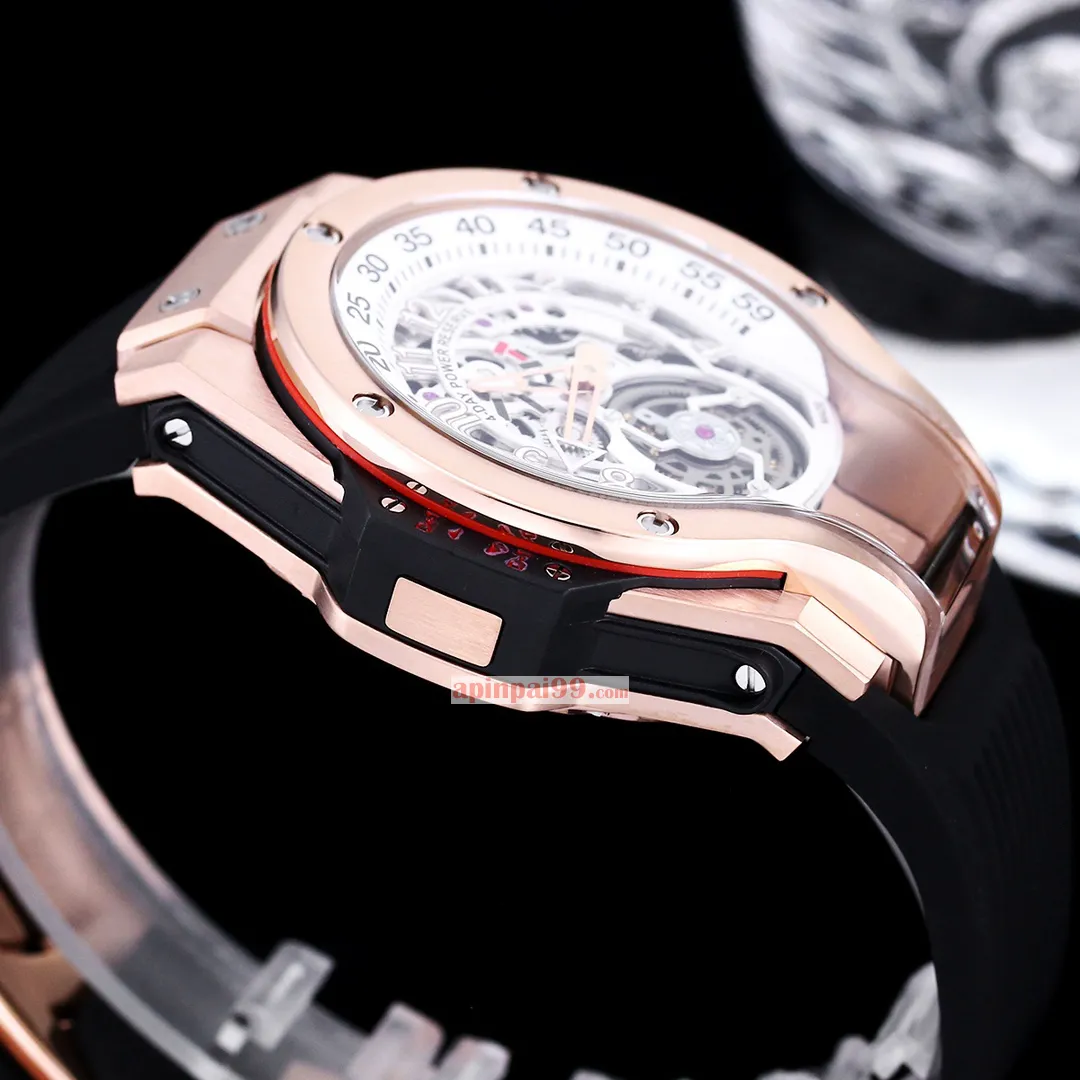 ウブロ腕時計の人気のバイアクシャル トゥールビヨンとバイレトログラード表示の複雑機構 1456HB103-3[6]