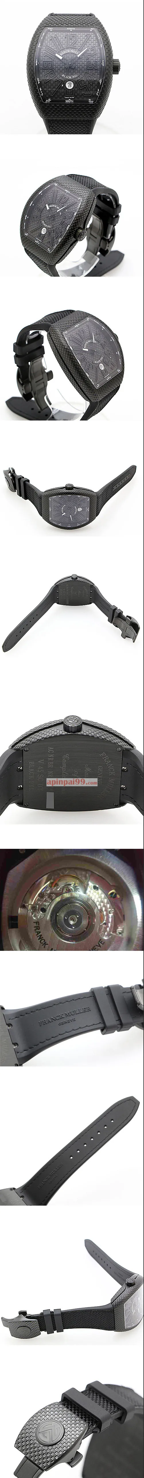 フランクミュラーコピー時計ヴァンガード ブラックピクセル V45SCDT BLACK PXL Asianムーブ Automatic デイト 011305