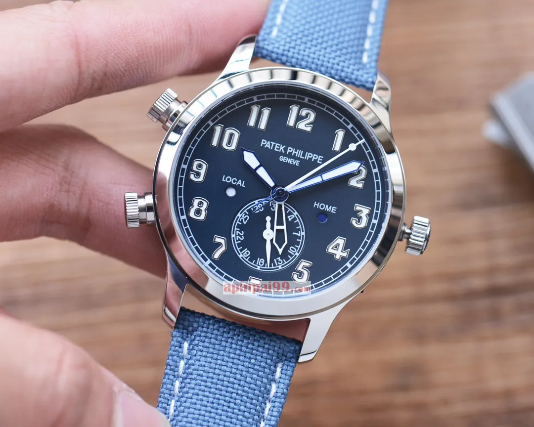 高貴のパテックフィリップ タイムピース シリーズ デュアル タイムゾーン機能 カレンダーメンズ腕時計 44530[3]