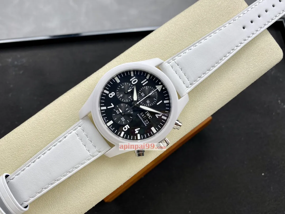 高品質時計IWC パイロット セラミック ホワイト クロノグラフ スペシャル エディション 170482[3]