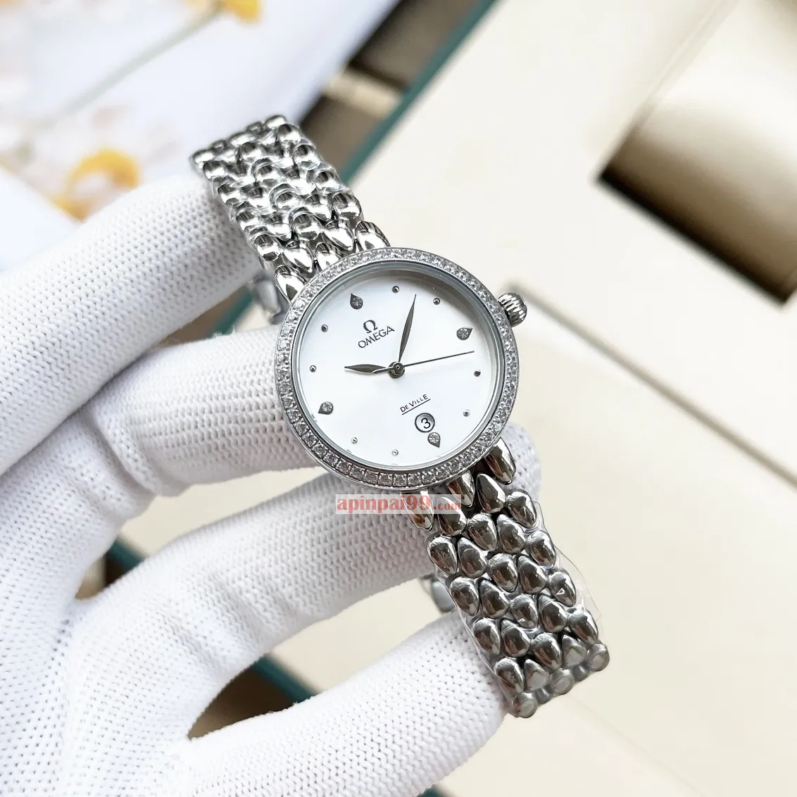 2024新款オメガの女神ウォータードロップシリーズの腕時計 424.12.206.13[2]