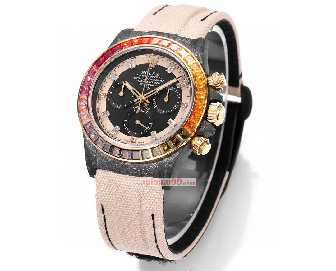 新品ロレックススーパーコピー時計 ユニバース クロノグラフ デイトナ シリーズ カーボンファイバー ルミナス 369811[1]