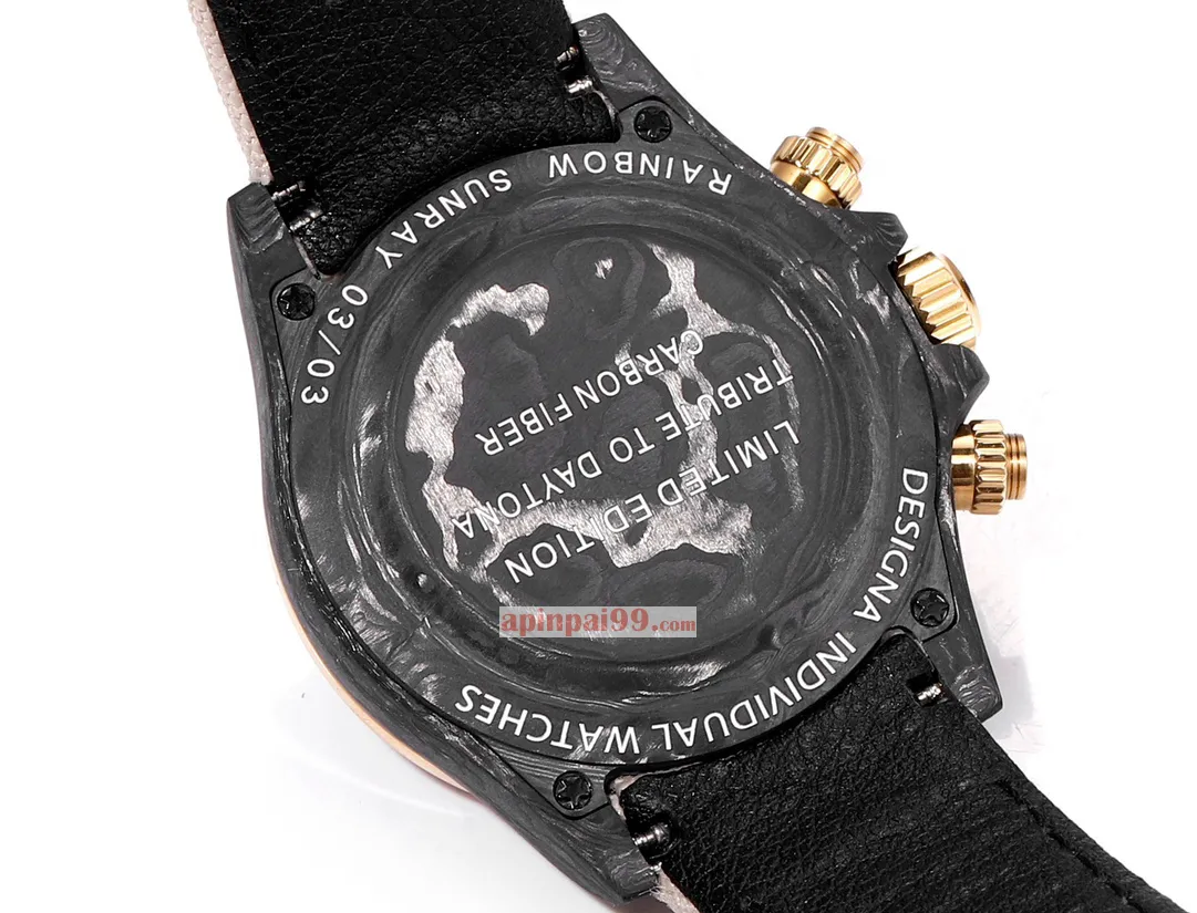 新品ロレックススーパーコピー時計 ユニバース クロノグラフ デイトナ シリーズ カーボンファイバー ルミナス 369811[5]