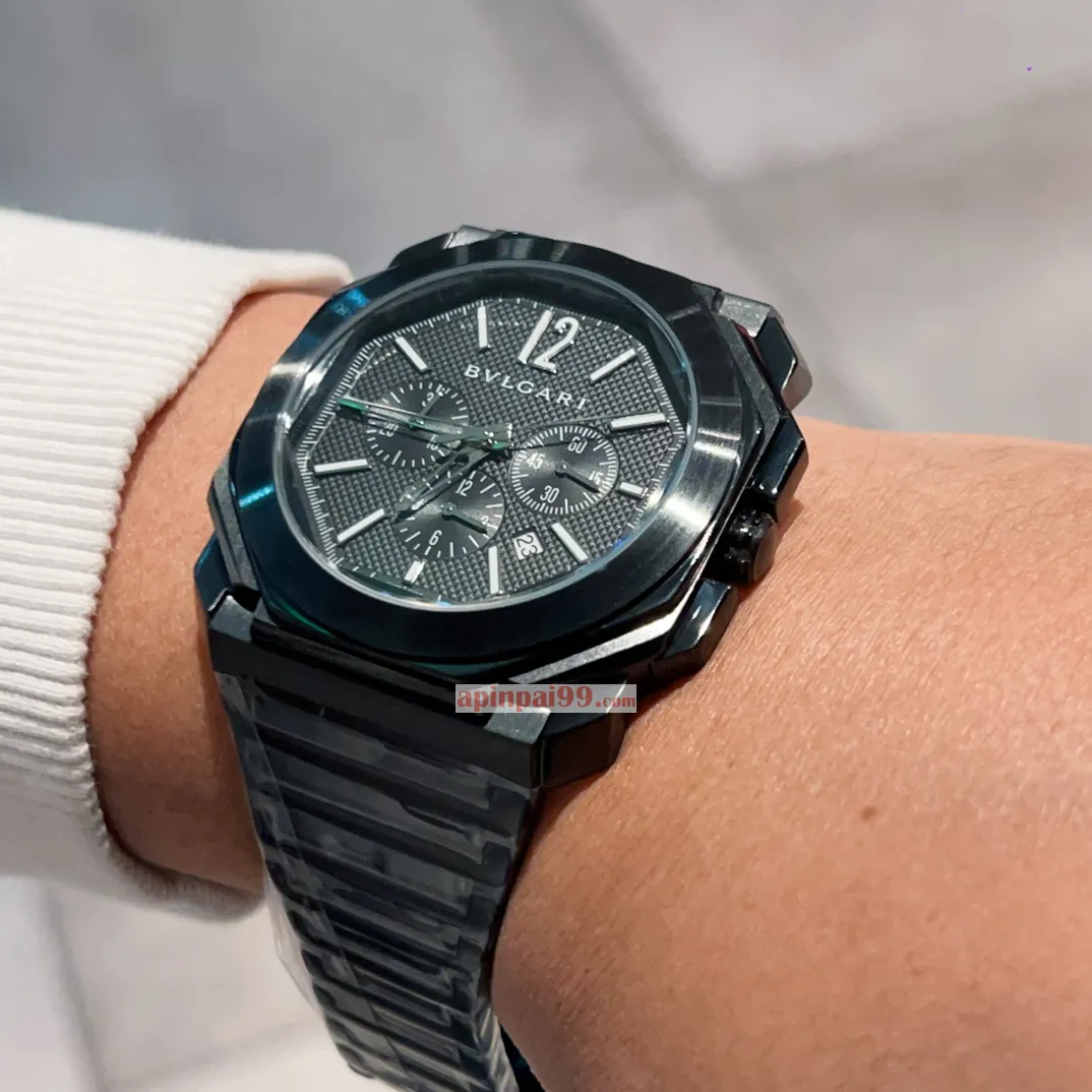 ブルガリコピー時計n級 オクト フィニッシモ GMT オートマチック クロノグラフ OS クロノグラフ BV32051[5]