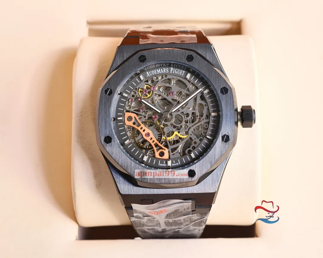 オーデマピゲの新作コピーロイヤル オーク シリーズ ダブル テンプ スケルトン時計 AP5520[3]