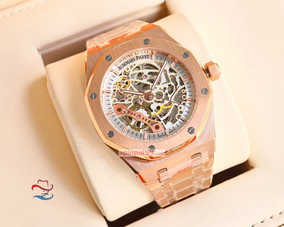 新品オーデマピゲのロイヤル オーク シリーズ ダブル テンプ スケルトンスーパーコピー時計 AP5521[4]