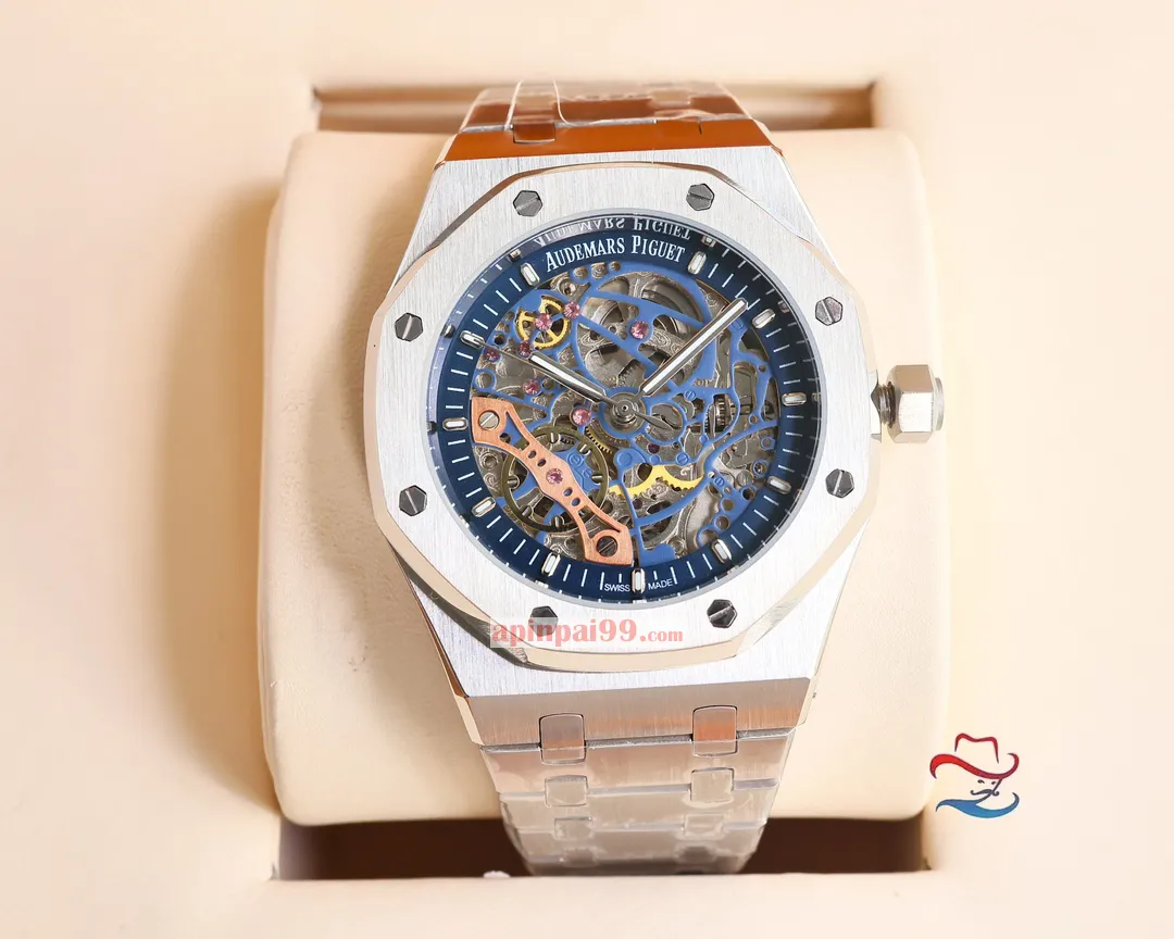 2024高品質オーデマピゲのロイヤル オーク シリーズ ダブル テンプ スケルトン時計 AP5522