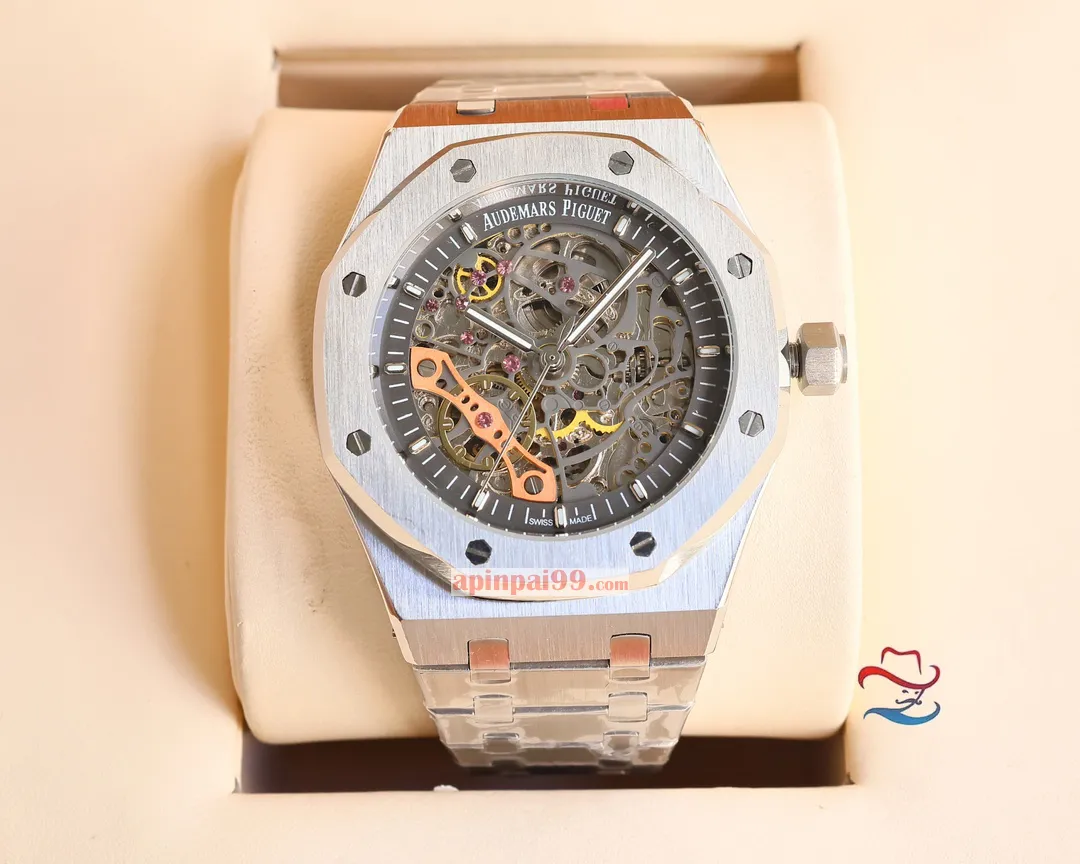 2024高品質オーデマピゲのロイヤル オーク シリーズ ダブル テンプ スケルトン時計 AP5522[2]
