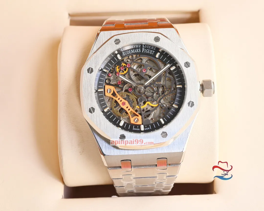2024高品質オーデマピゲのロイヤル オーク シリーズ ダブル テンプ スケルトン時計 AP5522[3]