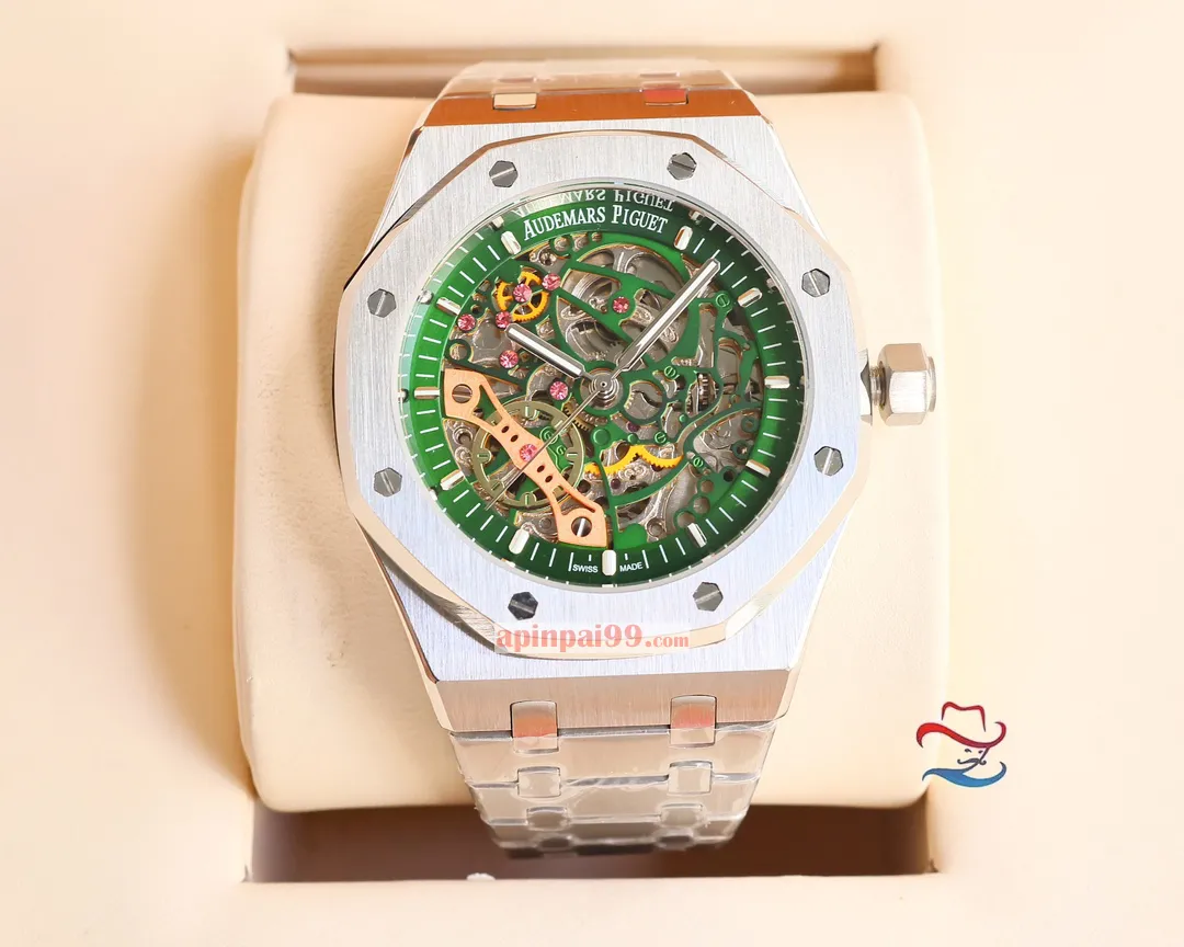 2024高品質オーデマピゲのロイヤル オーク シリーズ ダブル テンプ スケルトン時計 AP5522[4]