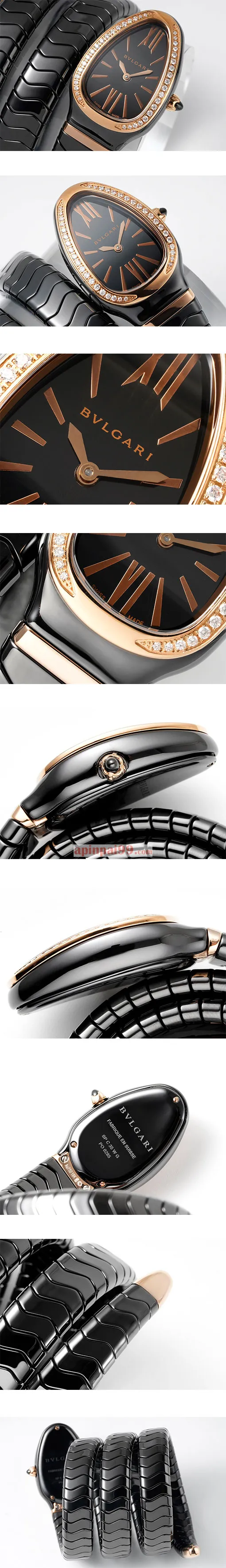 最高級ブルガリコピー時計 セルペンティ ブラックセラミック 410004