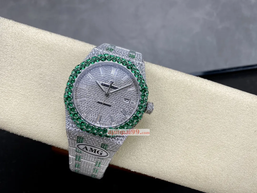 2024年新作 オーデマピゲ ロイヤル オーク ダイヤモンドいっぱい 15400スター AP52000[3]