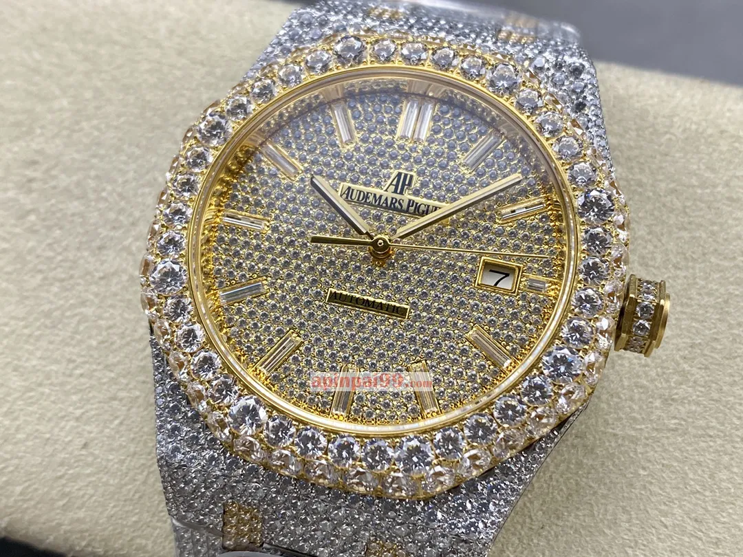 2024最完璧オーデマピゲ ロイヤル オーク ダイヤモンドいっぱい 15400スター時計n級 AP52003[2]