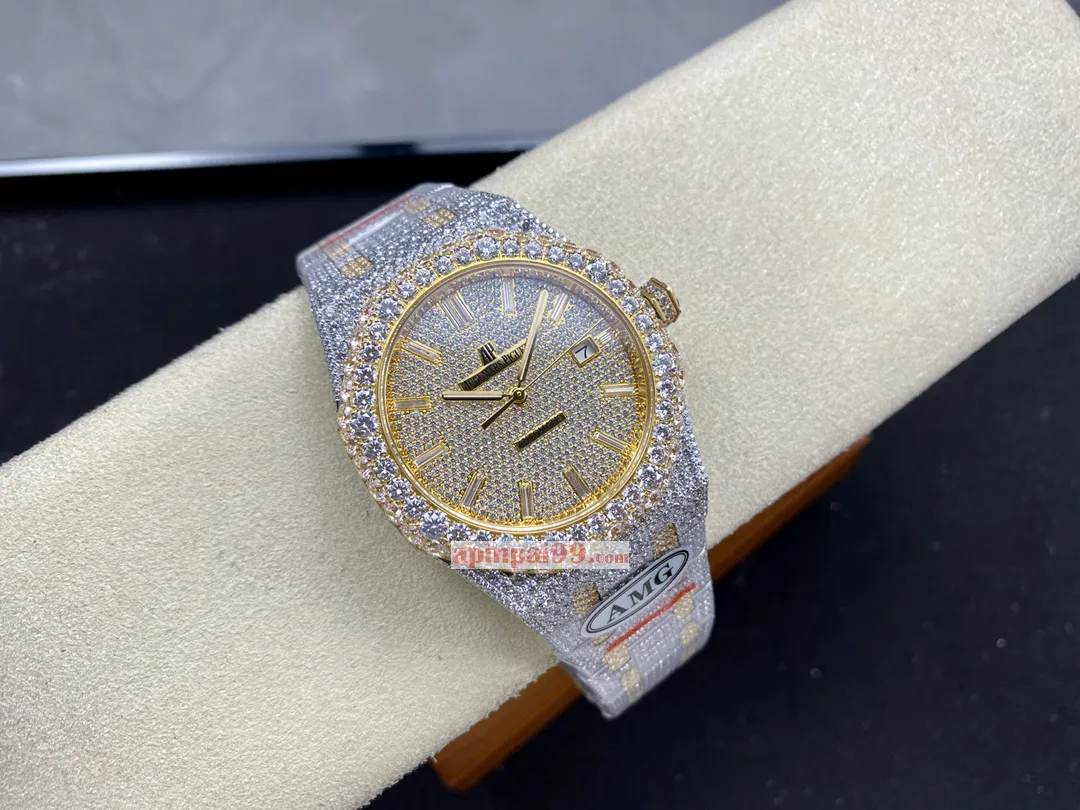 2024最完璧オーデマピゲ ロイヤル オーク ダイヤモンドいっぱい 15400スター時計n級 AP52003[3]