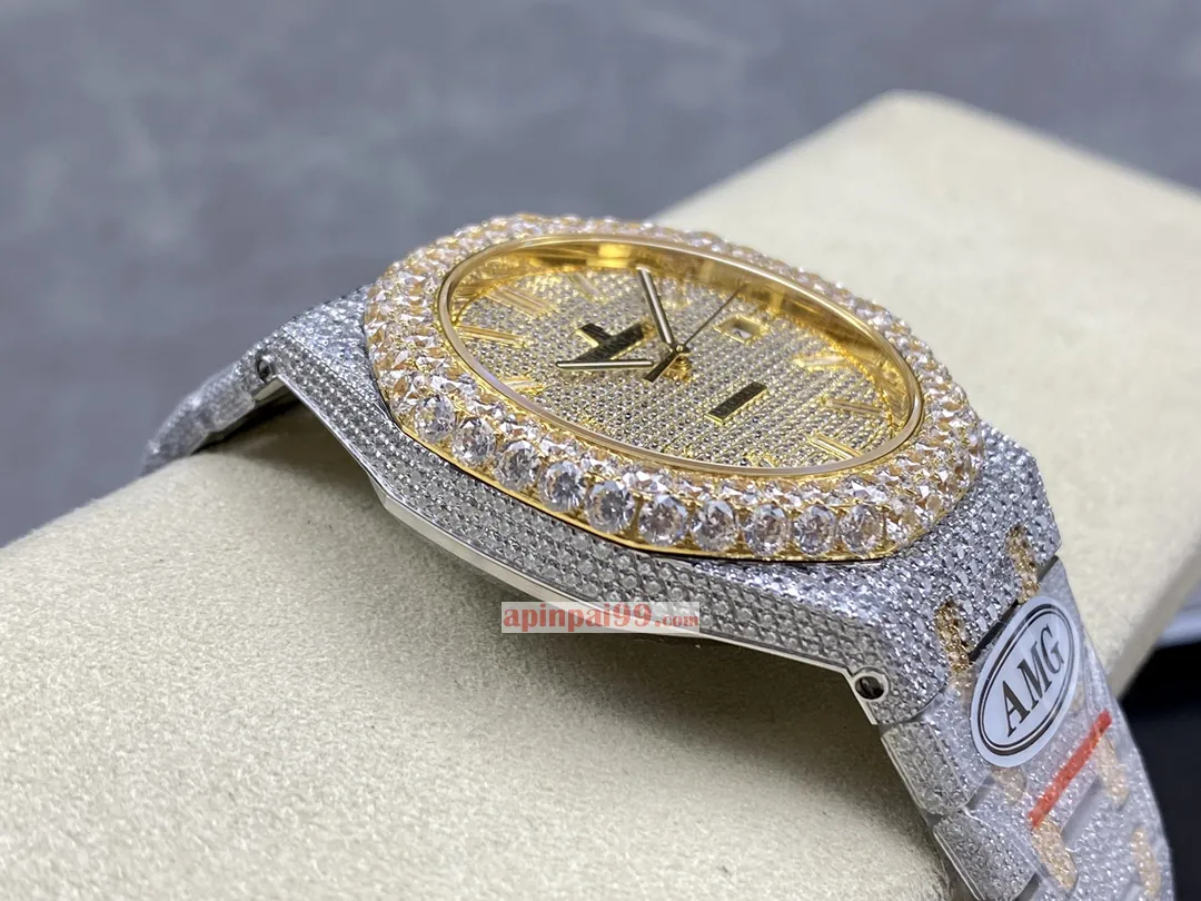 2024最完璧オーデマピゲ ロイヤル オーク ダイヤモンドいっぱい 15400スター時計n級 AP52003[5]