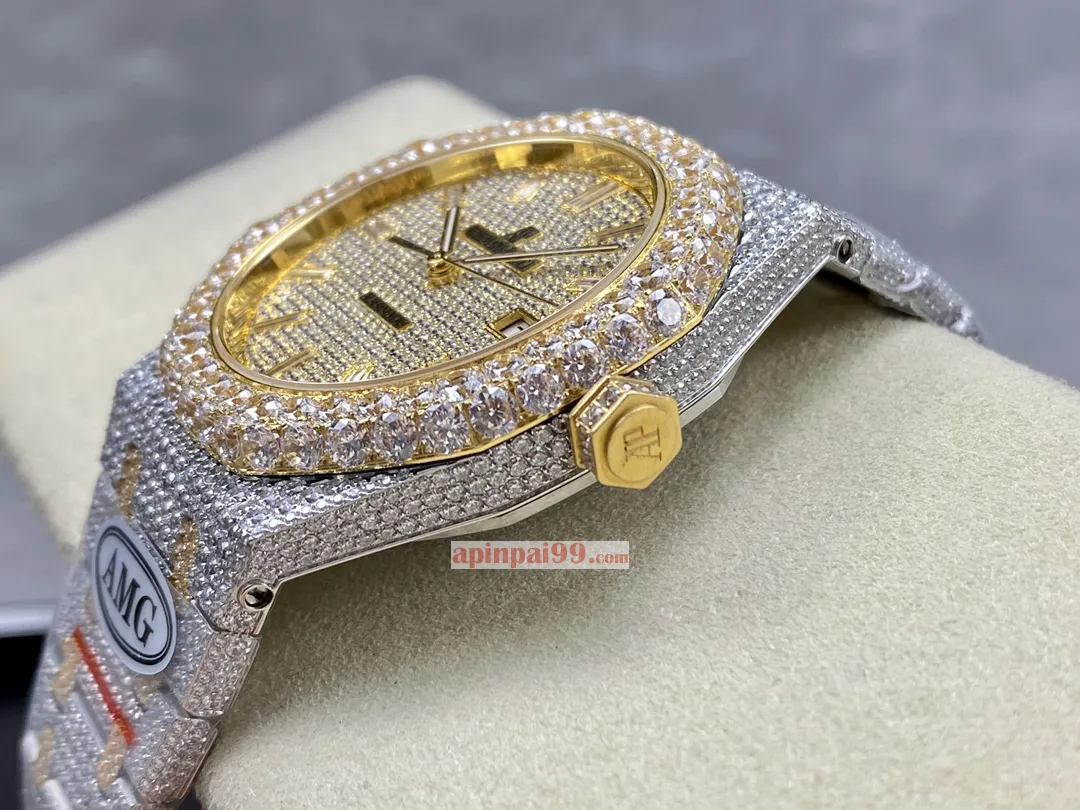 2024最完璧オーデマピゲ ロイヤル オーク ダイヤモンドいっぱい 15400スター時計n級 AP52003[6]