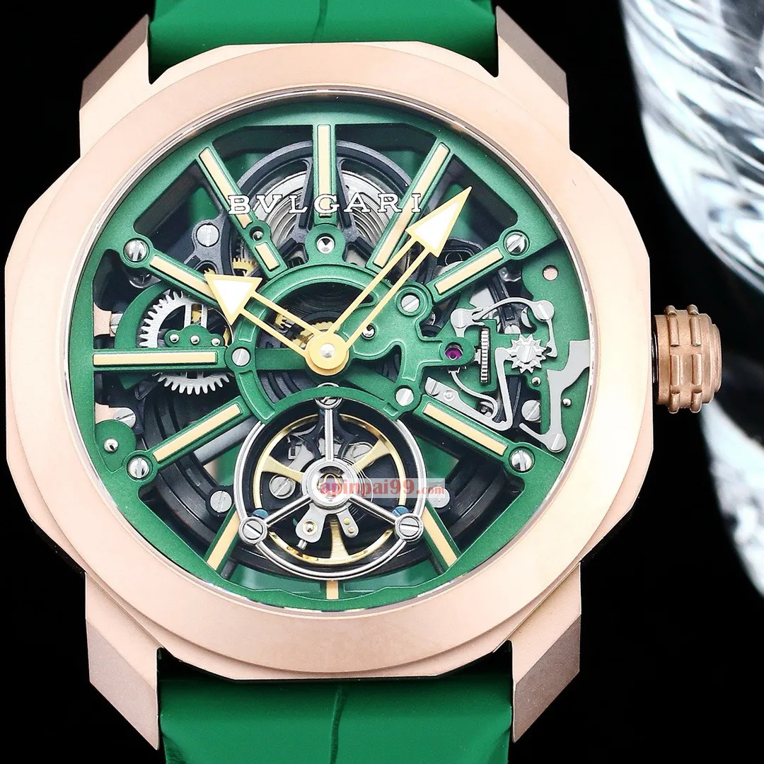 ブルガリスーパーコピーの時計オクト ローマ スケルトン フライホイール bv88067[3]