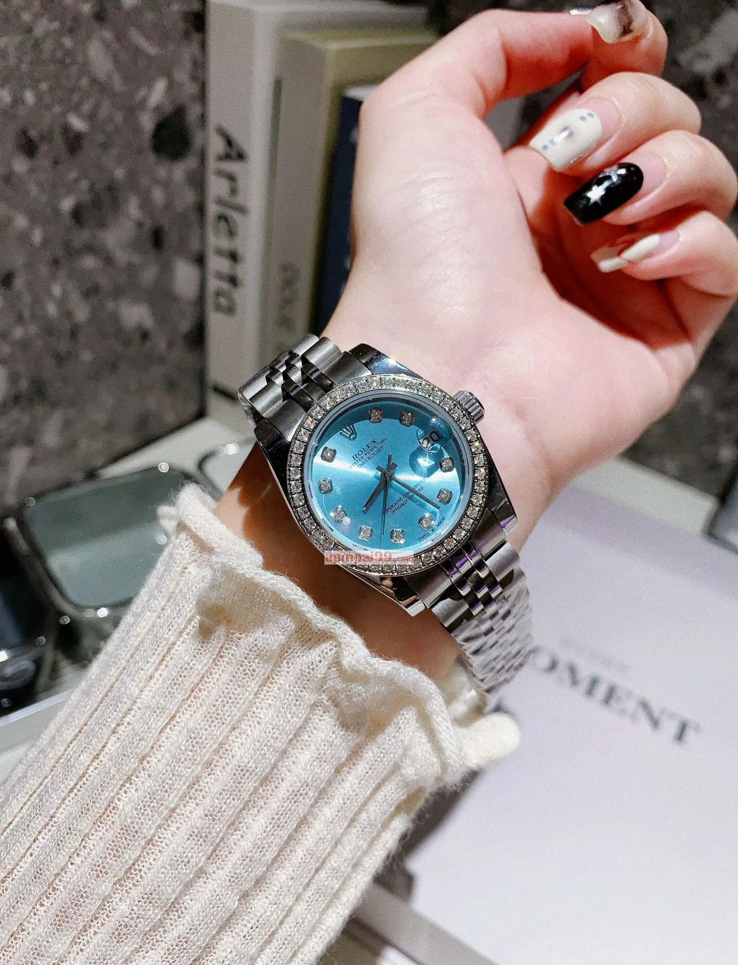 ロレックススーパーコピーn級 ダイアリー シリーズ 31mmクラシック女性時計 923601[4]