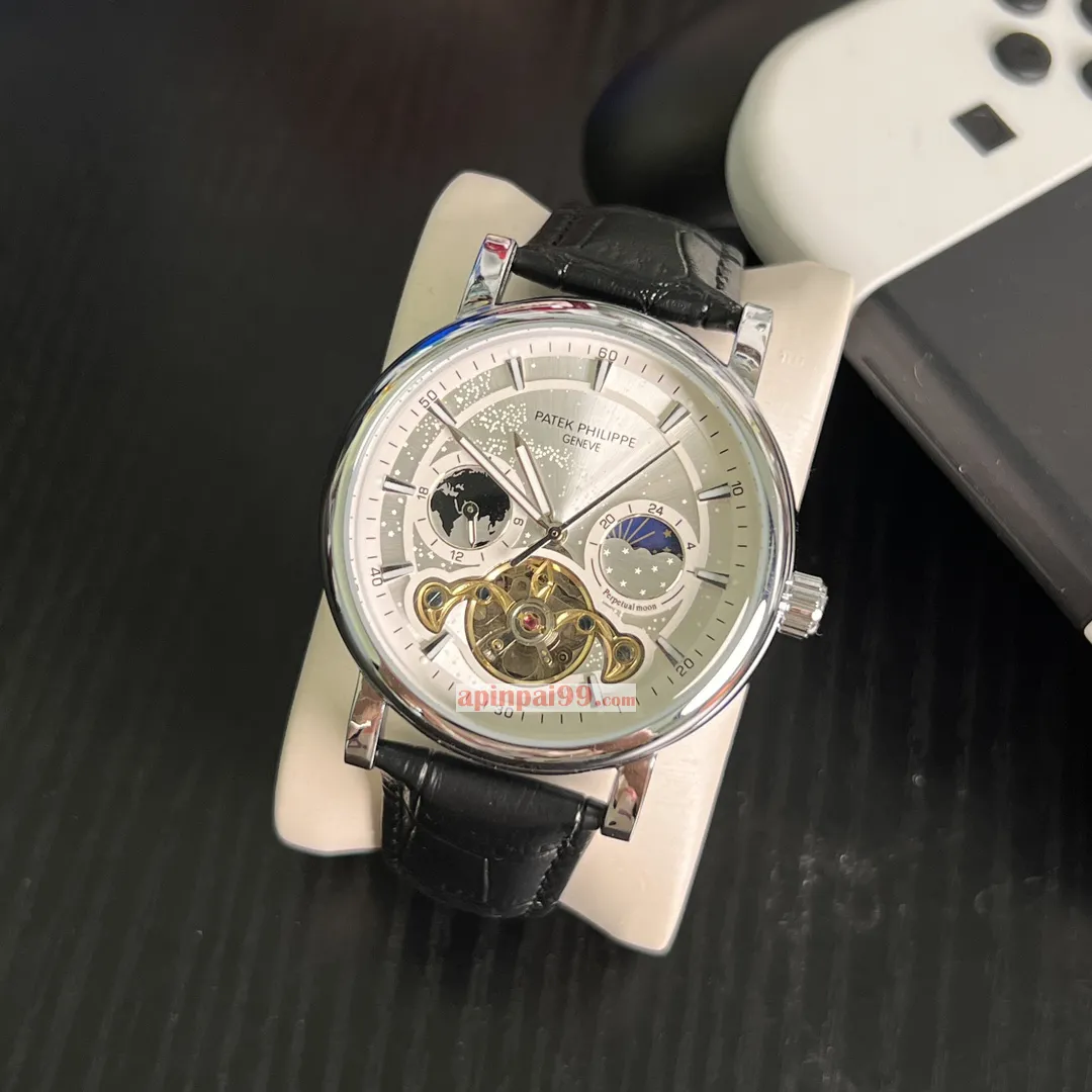 高品質パテックフィリップブティック メンズ ビッグ フライホイール機械式時計 PP581123[4]