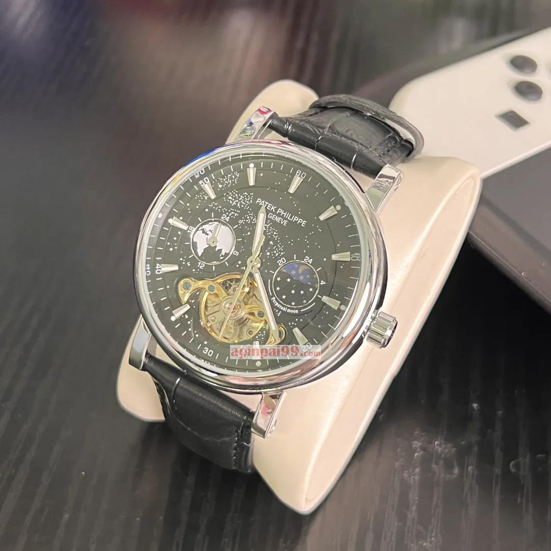 高品質パテックフィリップブティック メンズ ビッグ フライホイール機械式時計 PP581123[7]