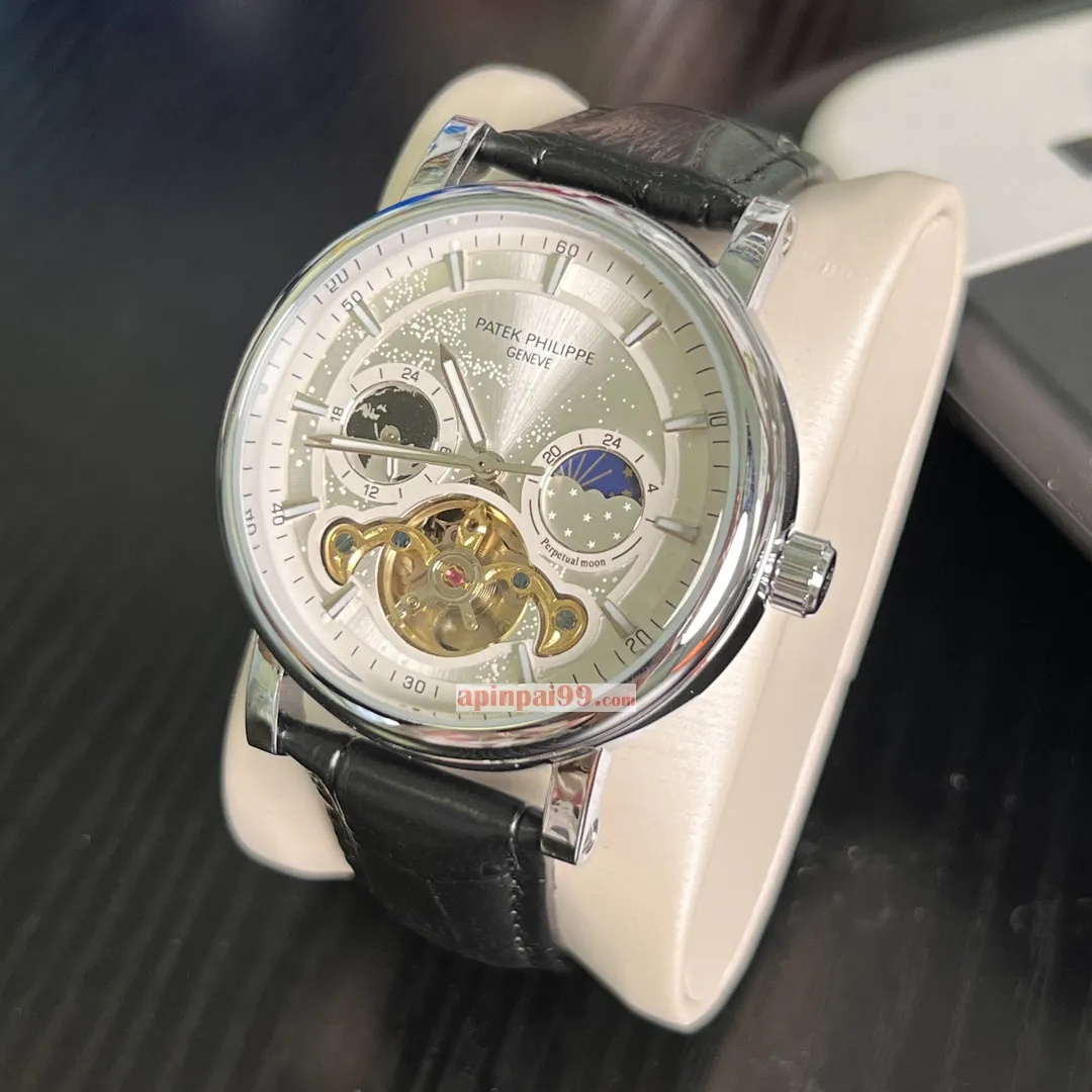 高品質パテックフィリップブティック メンズ ビッグ フライホイール機械式時計 PP581123[8]