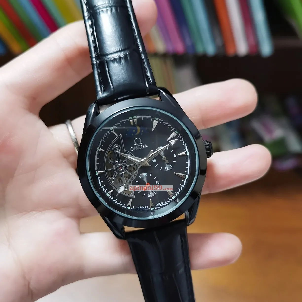 人気ブランドオメガ全自動5ピン太陽月星機械スーパーコピー時計 omg1557[2]