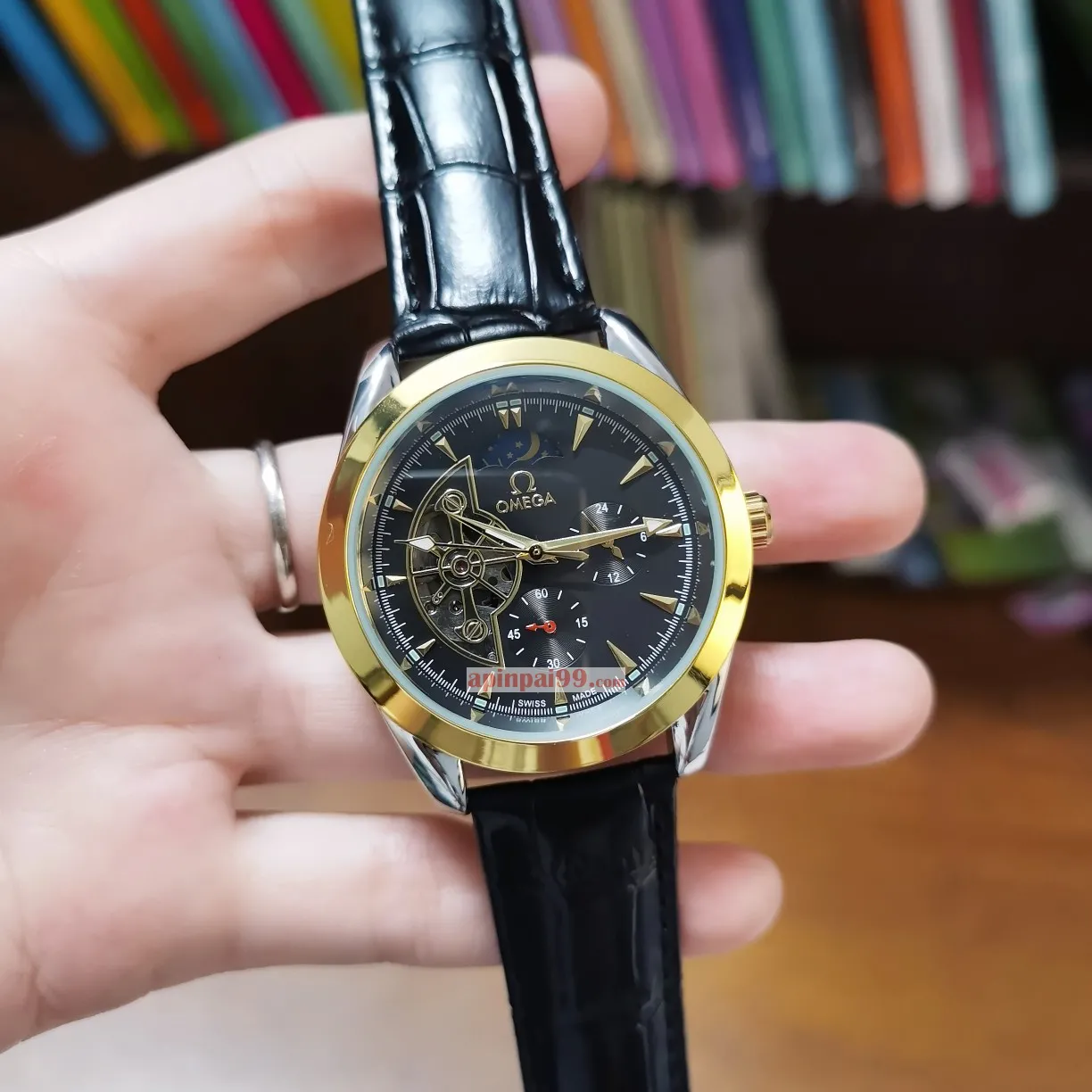 人気ブランドオメガ全自動5ピン太陽月星機械スーパーコピー時計 omg1557[3]