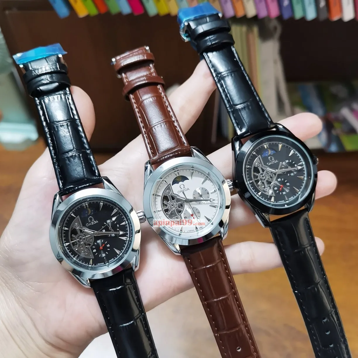 人気ブランドオメガ全自動5ピン太陽月星機械スーパーコピー時計 omg1557[6]