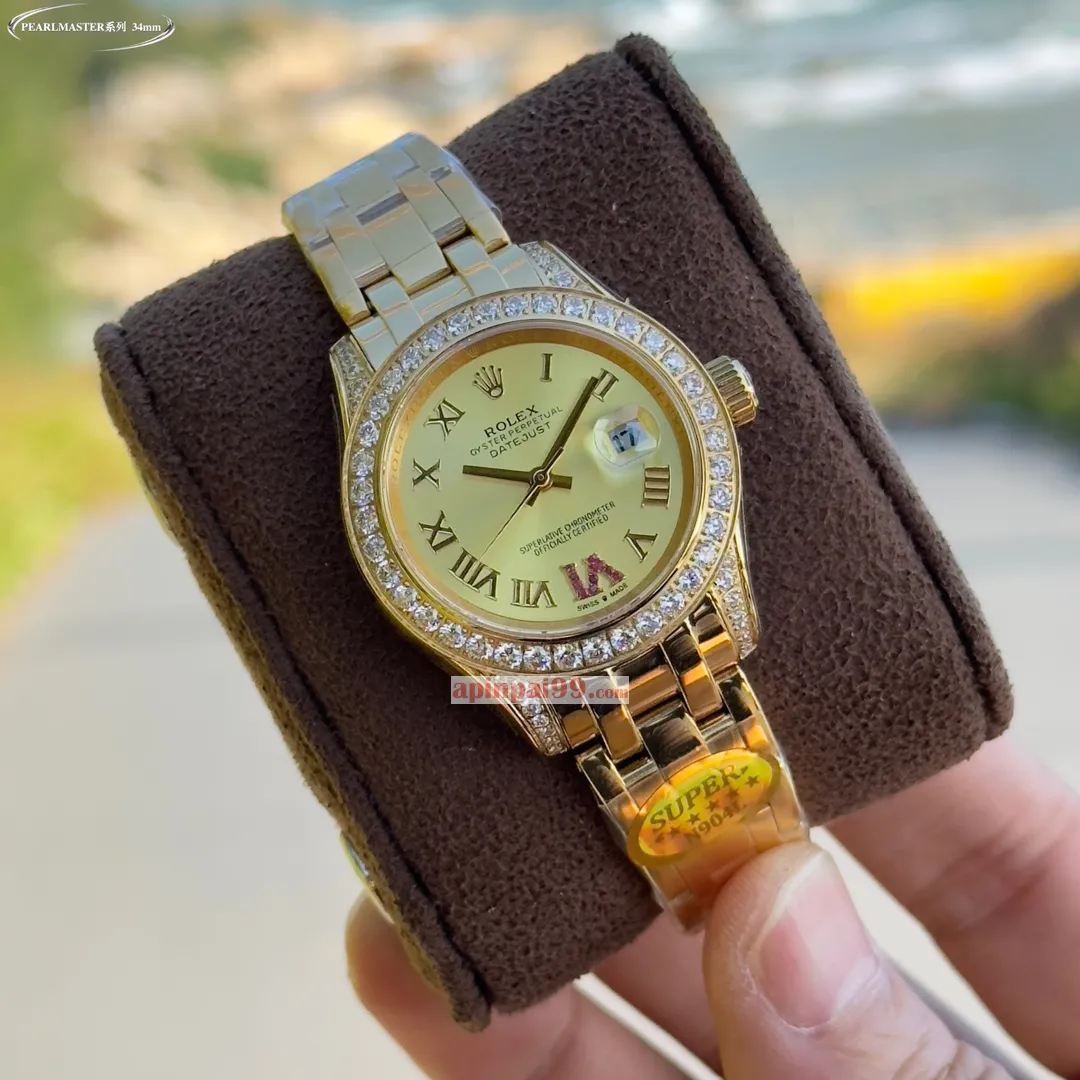 ロレックススーパーコピー高級時計34mm 女性パールマスターシリーズ 440357