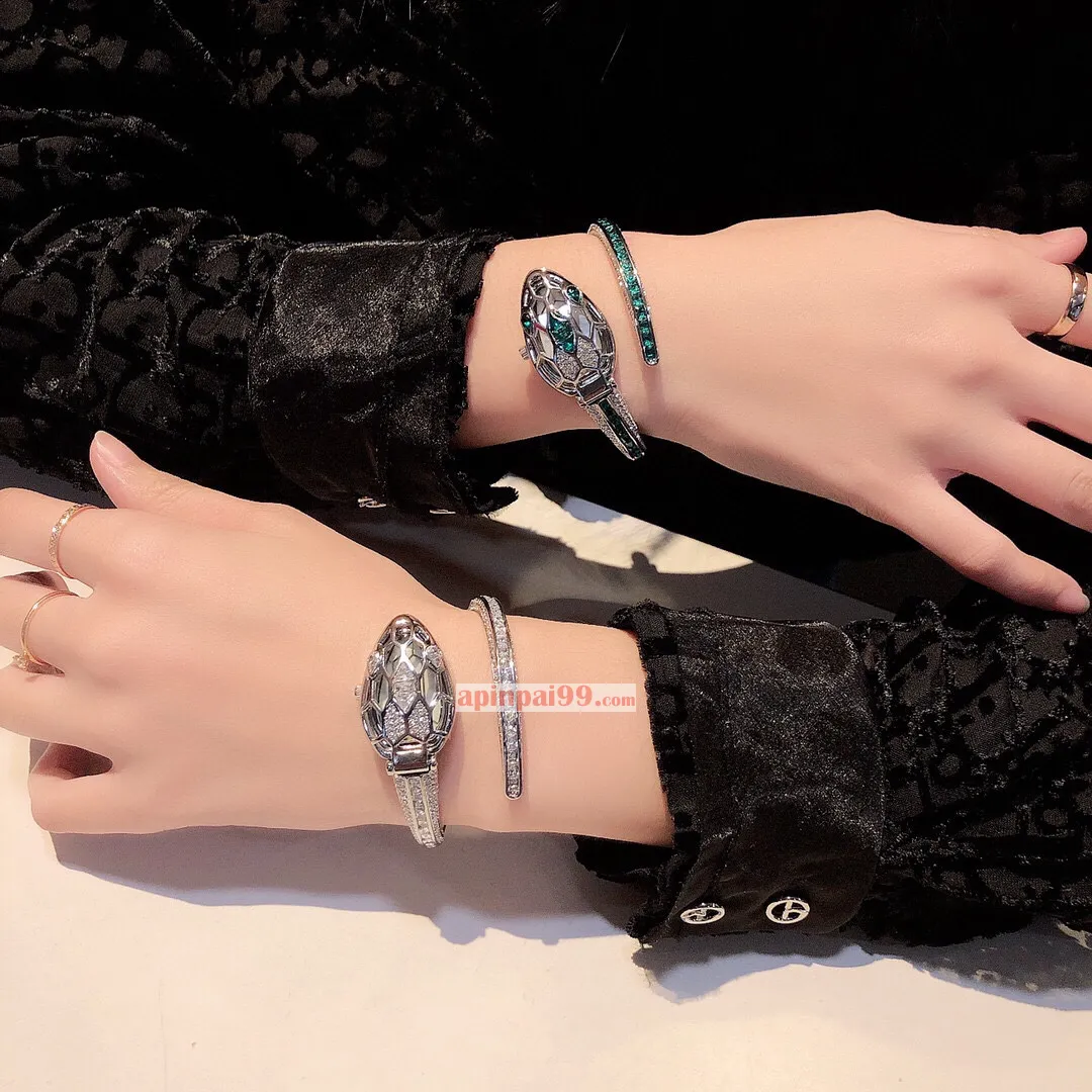 ブルガリの最新女性スネークブレスレットコピー時計n級 BV008[2]